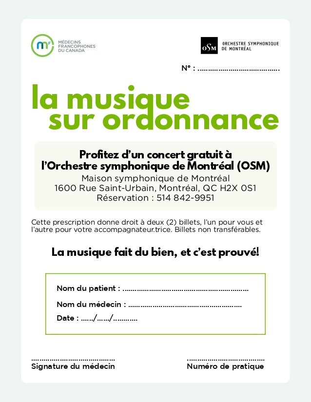 image Un concert sur ordonnance : l’OSM et les Médecins francophones du Canada unissent musique et santé à Montréal