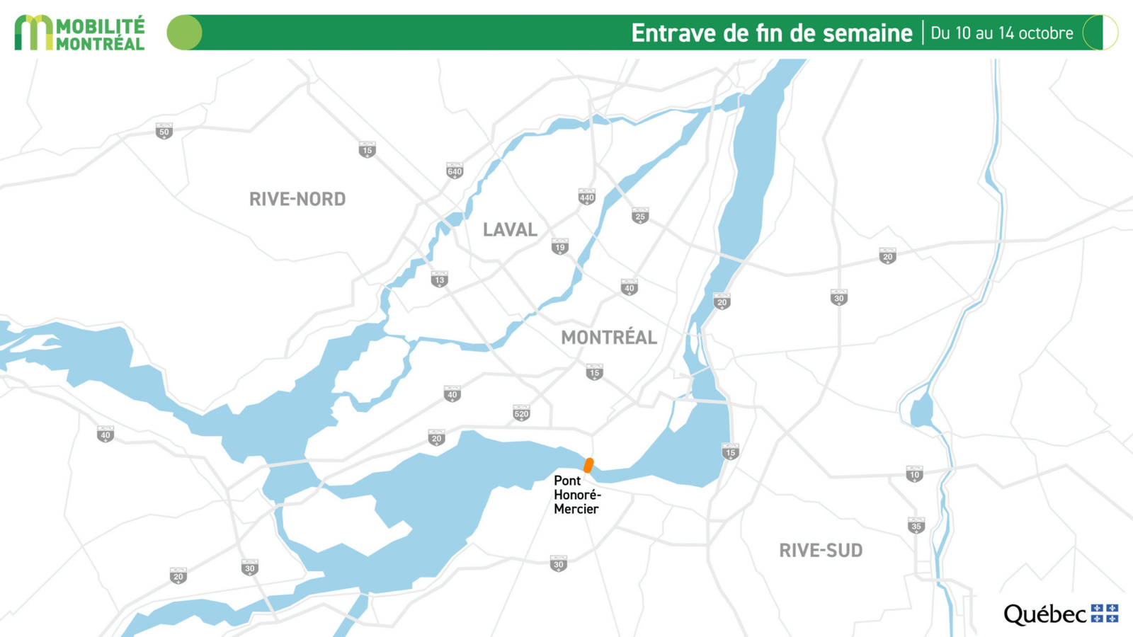 Action de grâce à Montréal : préparez-vous à des entraves routières majeures